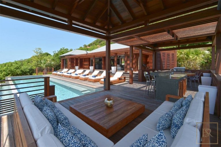 Luxury Villa Danse du Soleil tropical gardens with sea view, heated pool, 5 bedrooms in St Barth Danse du Soleil rental For Super Rich
