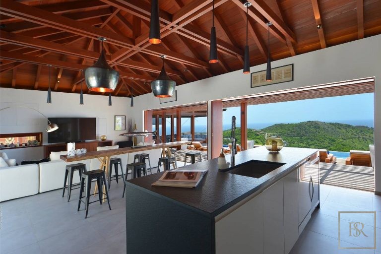 Luxury Villa Danse du Soleil tropical gardens with sea view, heated pool, 5 bedrooms in St Barth vacation rental For Super Rich