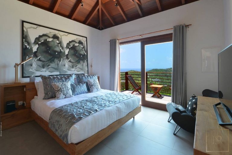Luxury Villa Danse du Soleil tropical gardens with sea view, heated pool, 5 bedrooms in St Barth value rental For Super Rich
