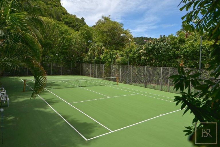 Luxury Villa ELA Beachfront Tennis court, pool, 8 bedrooms in Flamands - St Barth unique rental For Super Rich
