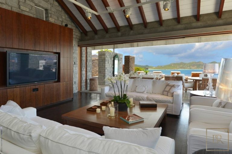 Luxury Villa Danse des Étoiles 70 ft solar-heated infinity pool, rimmed with lava rocks, 5 bedrooms in St Barth vacation rental For Super Rich