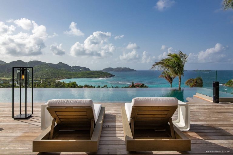 Luxury Villa NEO situated above St. Jean Beach incredible unique Caribbean view, 6 bedrooms in St Barth Neo rental For Super Rich