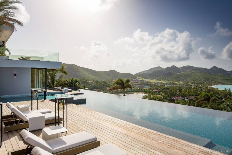 Luxury Villa NEO situated above St. Jean Beach incredible unique Caribbean view, 6 bedrooms in St Barth available rental For Super Rich