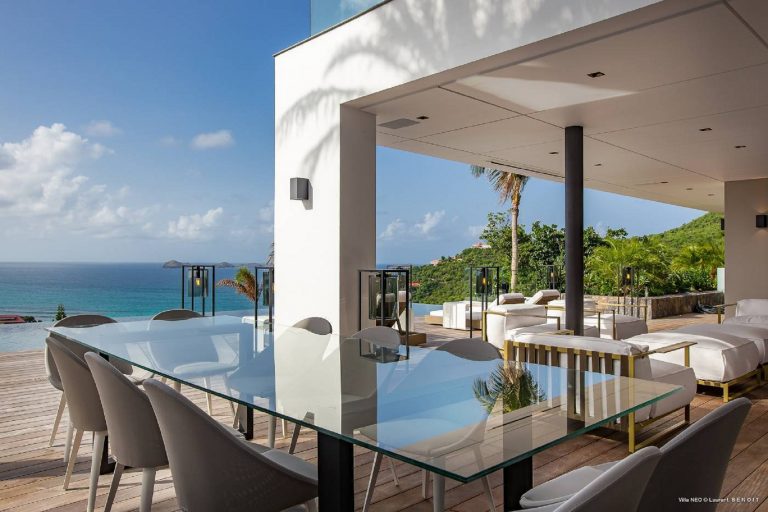 Luxury Villa NEO situated above St. Jean Beach incredible unique Caribbean view, 6 bedrooms in St Barth search rental For Super Rich