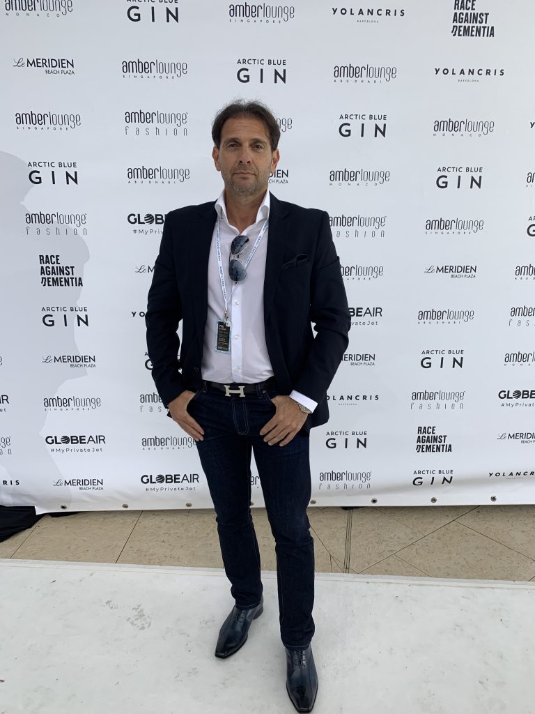 Eric Poirier Owner & Founder ForSuperRich.com at the Charity Fashion Show Amber Lounge Monaco