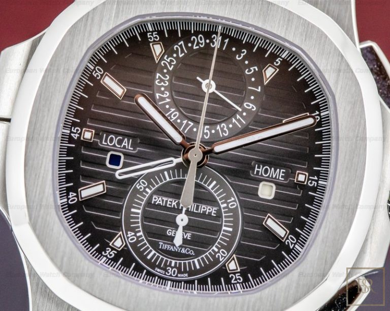 Patek Philippe Nautilus Travel Time Chronograph Tiffany & CO. United Arab Emirates for sale For Super Rich
