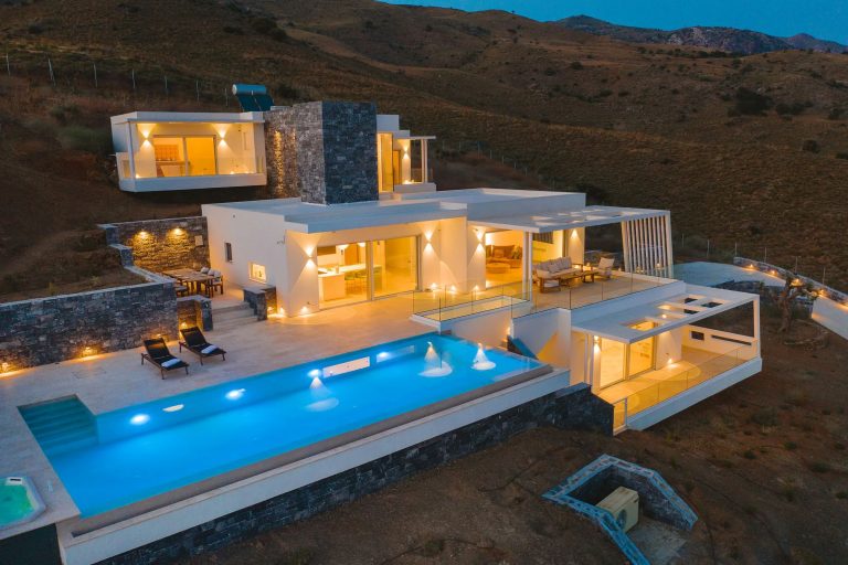 Luxury Villa Breathtaking panoramic sea views, 3 bedrooms in Agios Pavlos Rethymno ELPH211 for sale For Super Rich