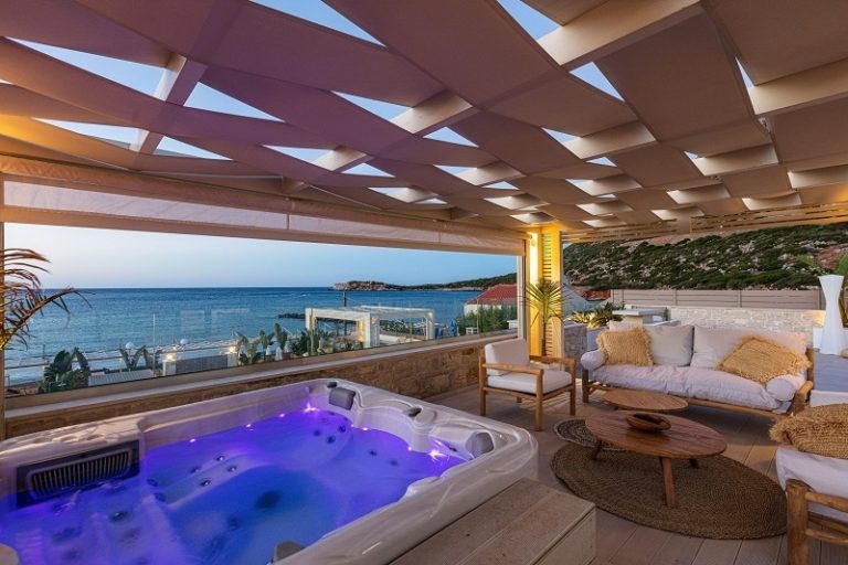 Luxury Villa Beach Front Sea View, 6 bedrooms in Bali Rethymno image for sale For Super Rich