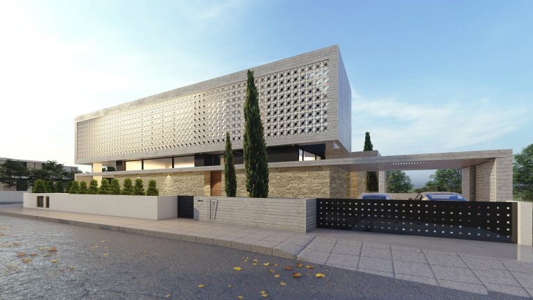 Architectural Villa Panoramic mountain views, 6 bedrooms in Limassol Construction plan for sale For Super Rich