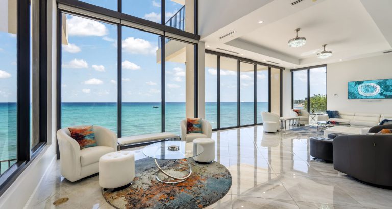 Luxury Villa Beach Front Caribbean Sea views, 5 bedrooms in Seven Mile Beach deal for sale For Super Rich