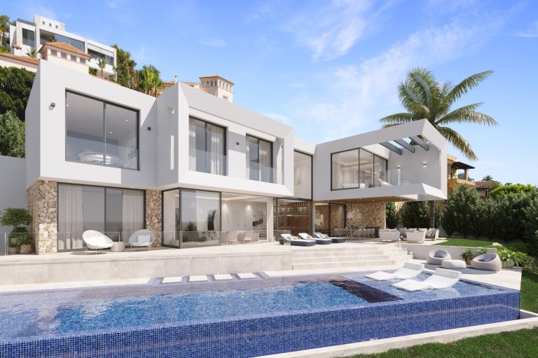 Architectural Villa Sea View Nova Santa Ponsa, 4 bedrooms in Mallorca for sale For Super Rich